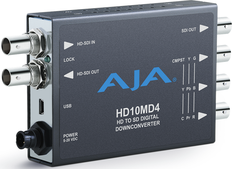 AJA Down-Converter SD-SDI/ HD-SDI auf  SDI/analog Video HD10MD4